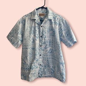 Blue Hawaii Blue Floral Aloha Hawaiian Shirt